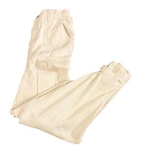 PacSun Womens High Rise Carpenter Pants Cream Off White Cotton Size 26 Utility